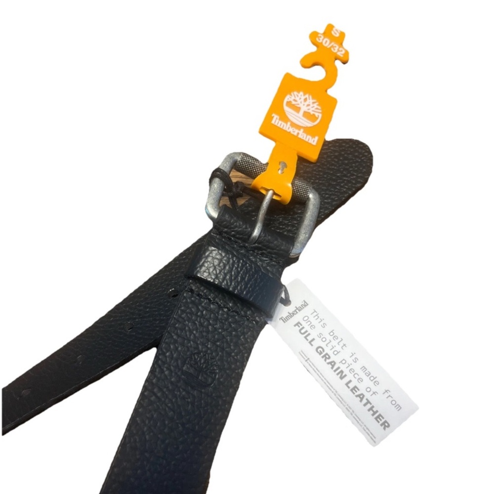 Timberland Belt Men's 100% LEATHER 37" Long 1.5" Wide BLACK Thick Small 30/32